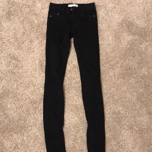 Zara black skinny jeans jeggings size 00